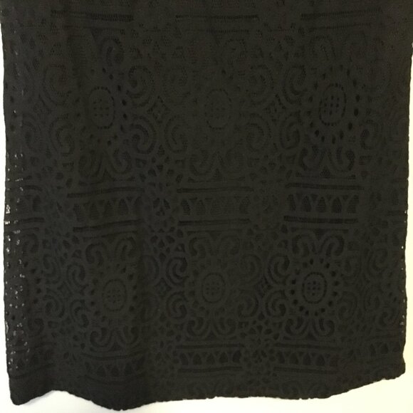 Hollister Abercrombie Gothic Black Lace Bilayer Punk Goth Dress - Picture 7 of 16
